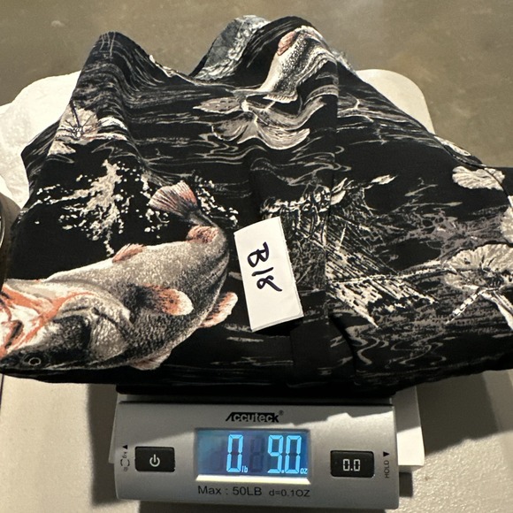 Magellan Sportswear Men's Short Sleeve Button Up Shirt Fishing Print Mens Size L - Picture 13 of 13